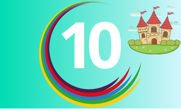 Počítání do 10 - Stavění zámku pro Jendu a Jůlinku